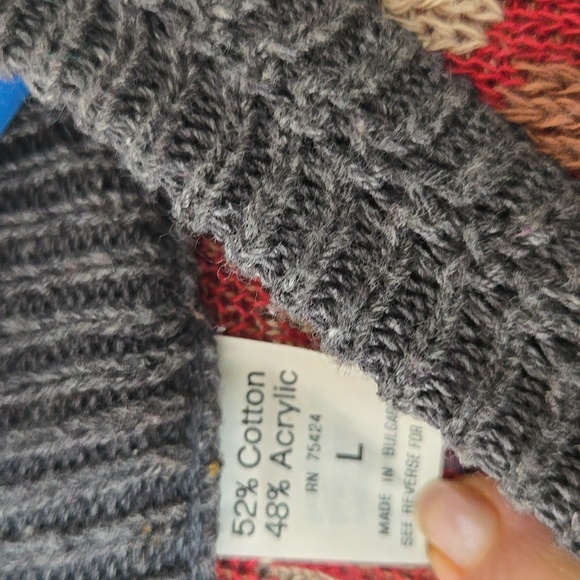 Giorgio di Firenze Mens Sweater Made In ITALY multicolor Sz Large - Picture 5 of 7